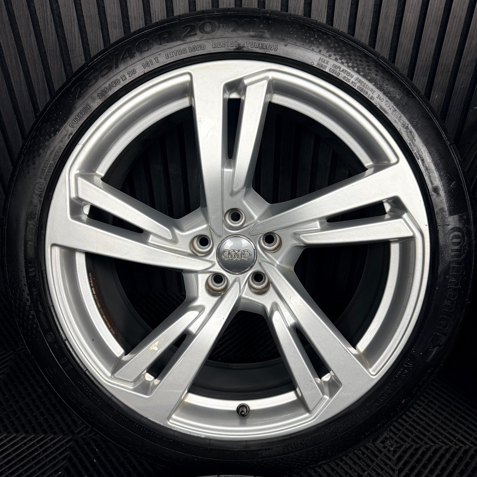 20’’ Audi A7 Line Silver 5 Double Spoke A8 Alloy Wheels Tyres 4K8601025G Genuine