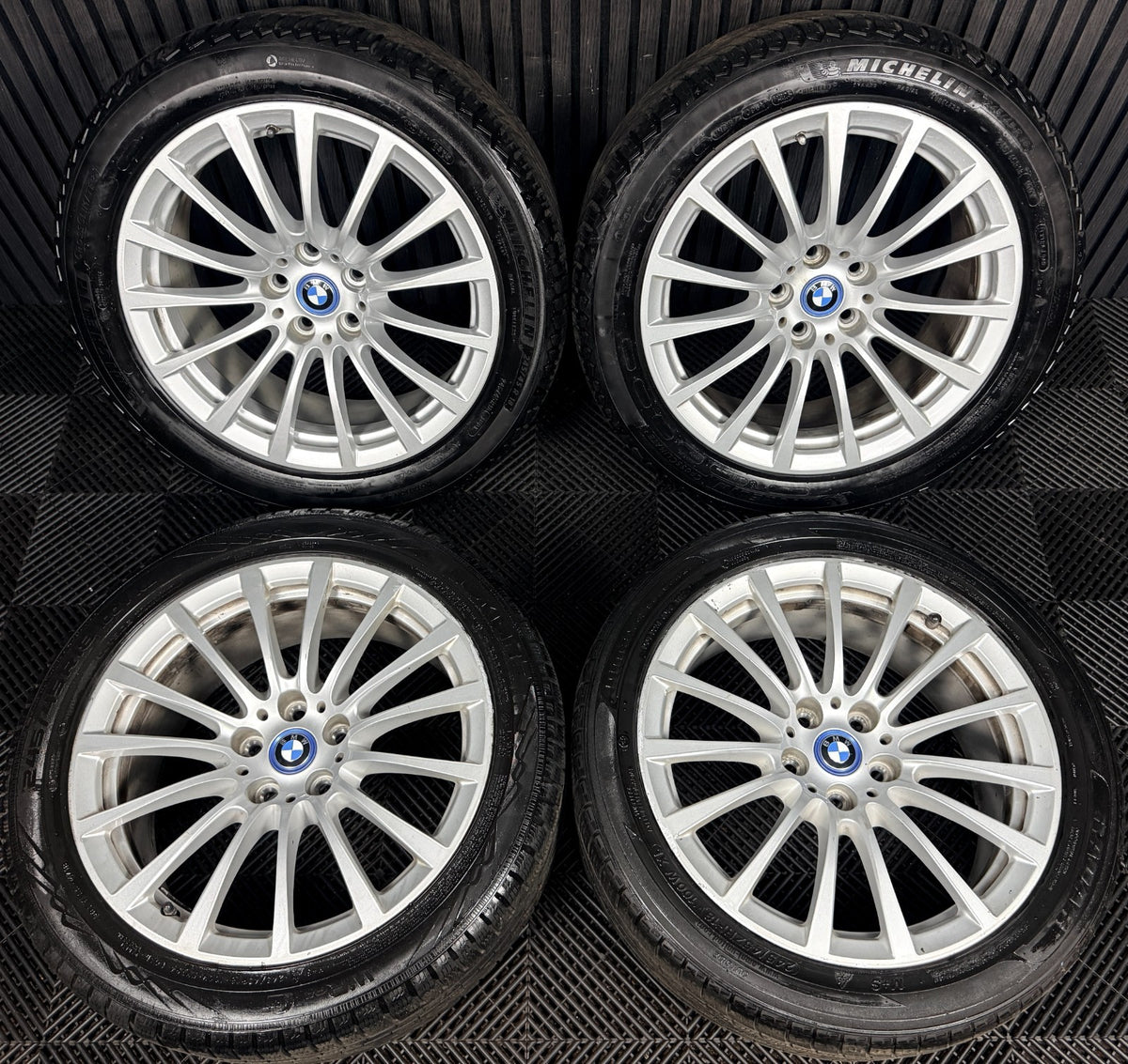 18" Bmw 5 Series 619 Silver Multispoke G30 G31 Alloy Wheel Tyres 6861224 Genuine