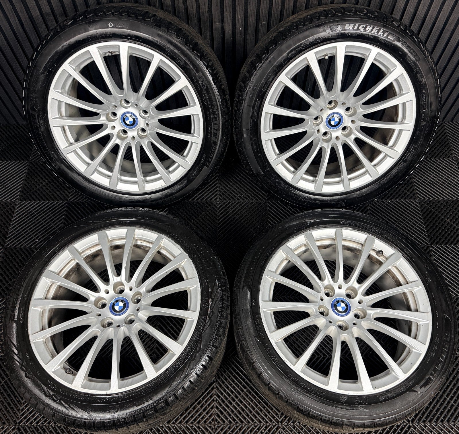 18" Bmw 5 Series 619 Silver Multispoke G30 G31 Alloy Wheel Tyres 6861224 Genuine