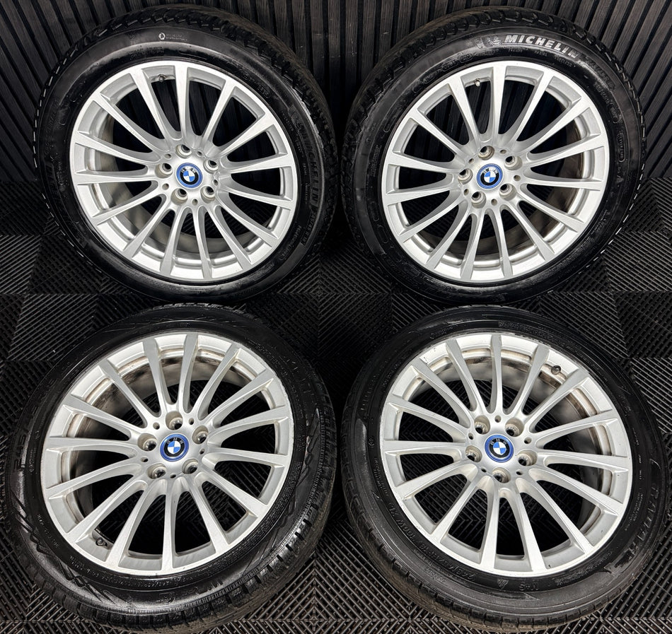 18" Bmw 5 Series 619 Silver Multispoke G30 G31 Alloy Wheel Tyres 6861224 Genuine