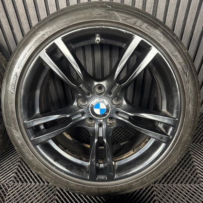 18" GENUINE BMW 3 SERIES 400 M SPORT BLACK F30 F31 F32 E90 ALLOY WHEELS TYRES