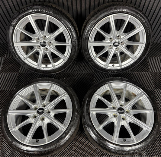 18'' GENUINE AUDI A3 S LINE SILVER S3 ALLOY WHEELS ALLOYS TYRES 8Y0601025M