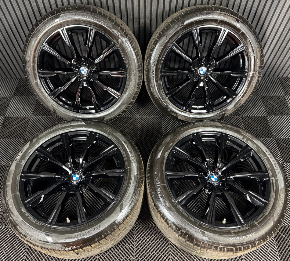 20'' GENUINE BMW X5 X6 G05 G06 BLACK 740M SPORT ALLOYS WHEELS ALLOYS TYRES
