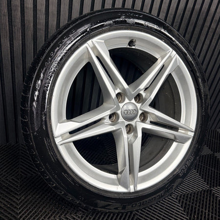 1X 18'' Audi A4 B9 B8 S Line Silver Star Alloy Wheel Tyre 8W0601025EC Genuine