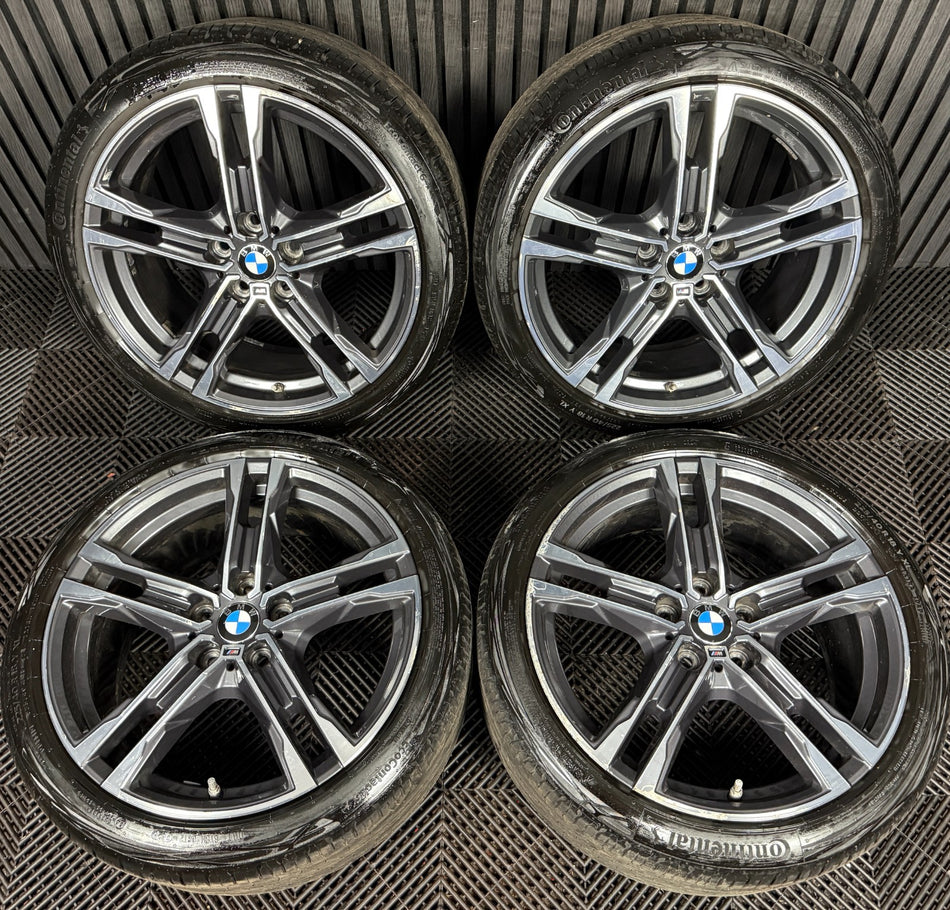 18'' GENUINE BMW 1 SERIES 819 BLACK M SPORT 2 F40 F44 ALLOY WHEELS TYRES 8092352
