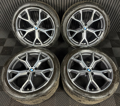 21'' GENUINE BMW X5 X6 G05 G06 741M M SPORT ALLOYS WHEELS ALLOYS TYRES