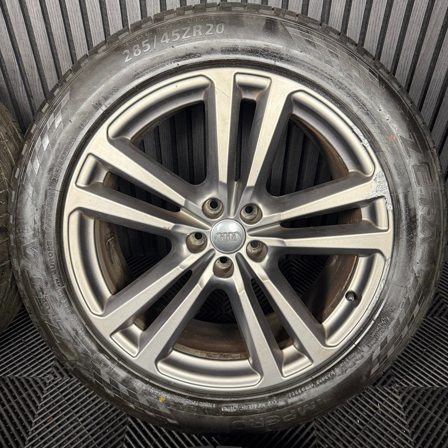 20'' GENUINE AUDI Q7 S LINE 5 DOUBLE SPOKE ALLOY WHEELS ALLOYS TYRES 4M0601025H