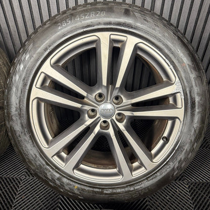 20'' GENUINE AUDI Q7 S LINE 5 DOUBLE SPOKE ALLOY WHEELS ALLOYS TYRES 4M0601025H