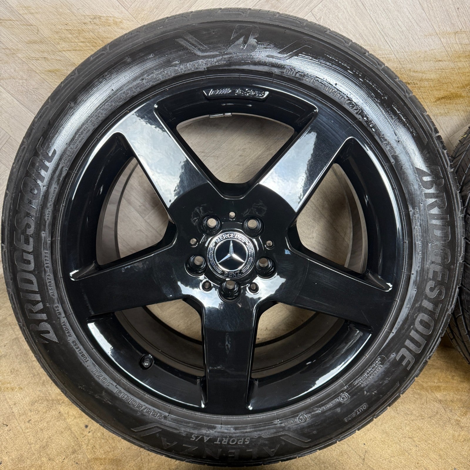 19'' GENUINE MERCEDES AMG 5 SPOKE ML GLE BLACK ALLOY WHEELS ALLOYS TYRES