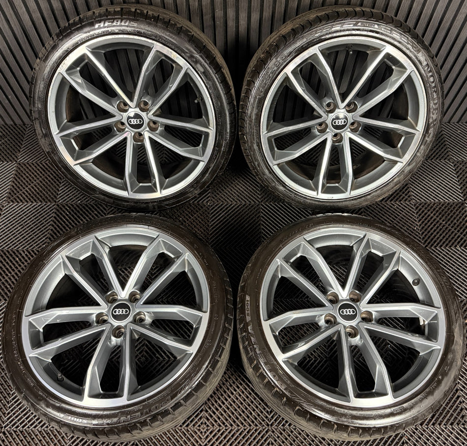 19'' GENUINE AUDI A5 S LINE S5 ALLOY WHEELS ALLOYS TYRES 8W0601025DF