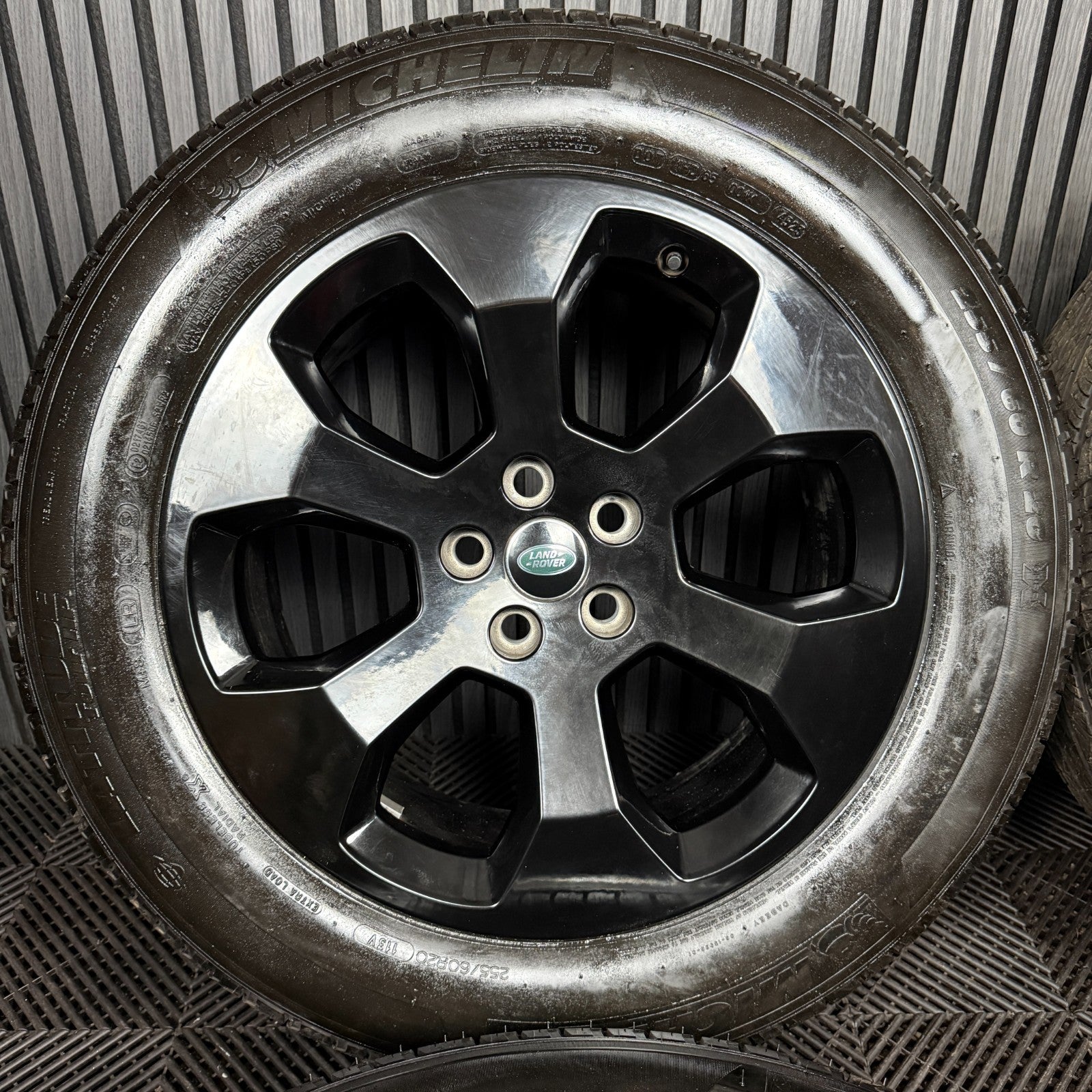 20'' GENUINE LAND ROVER DEFENDER 6 SPOKE BLACK 6011 ALLOY WHEELS TYRES ALLOYS