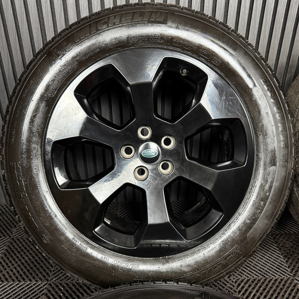 20'' GENUINE LAND ROVER DEFENDER 6 SPOKE BLACK 6011 ALLOY WHEELS TYRES ALLOYS