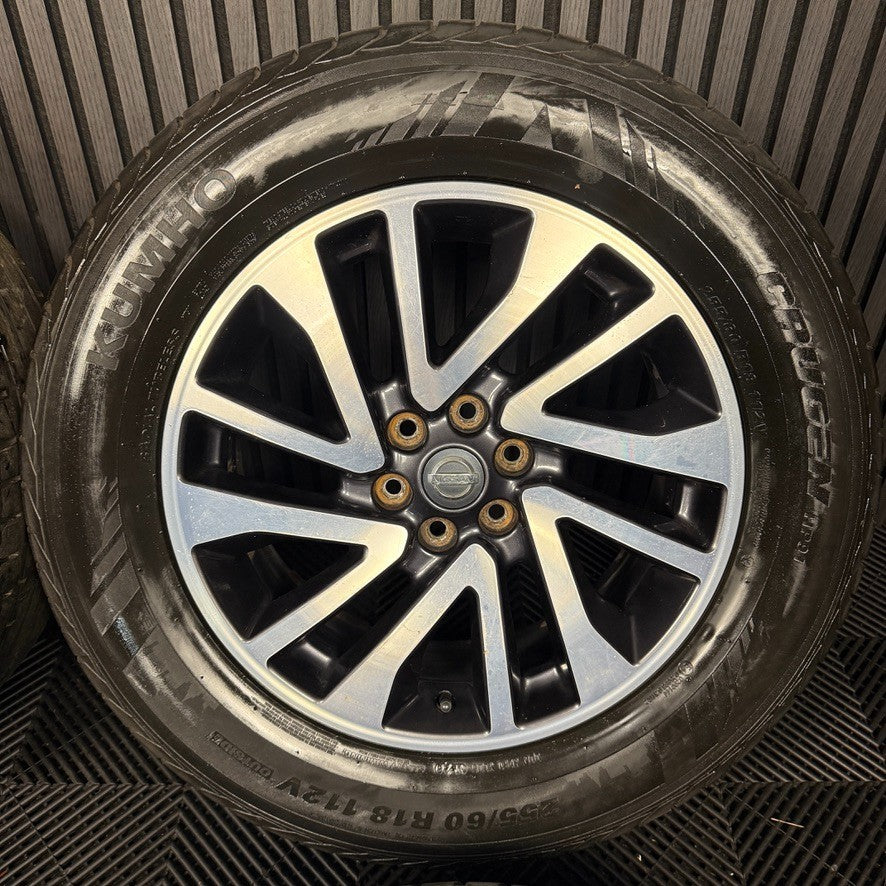 18'' GENUINE NISSAN NAVARA GREY DC D40 NP300 ALLOY WHEELS TYRES ALLOYS