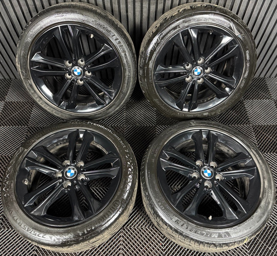 17'' GENUINE BMW 1 SERIES 2 F40 F41 F44 149 BLACK ALLOY WHEELS TYRES 6856087