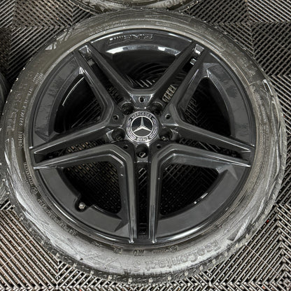 18'' GENUINE MERCEDES AMG A CLASS BLACK CLA B ALLOY WHEELS TYRES ALLOYS W177