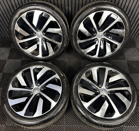 19'' VW Arteon Montevideo Black DC R Line Wheels Tyres Alloys 3G8601025P Genuine
