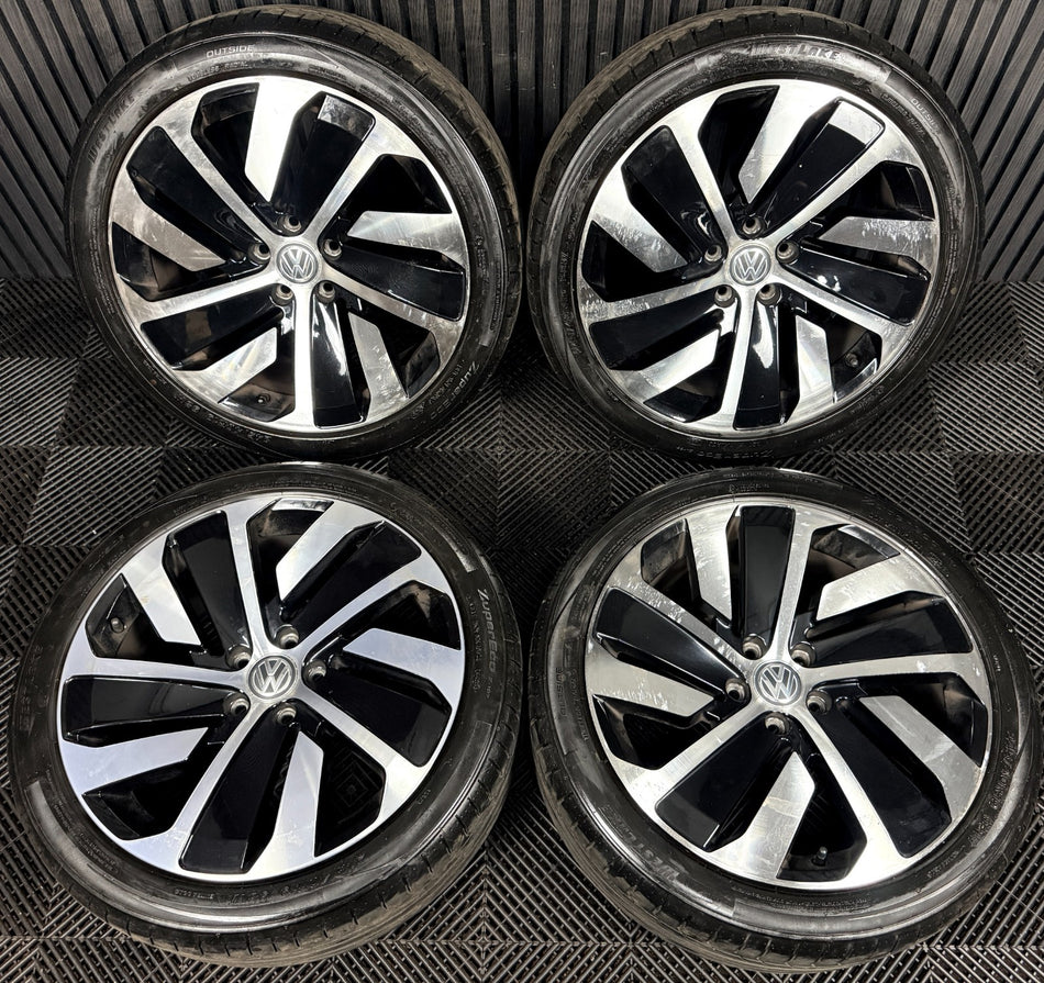 19'' VW Arteon Montevideo Black DC R Line Wheels Tyres Alloys 3G8601025P Genuine