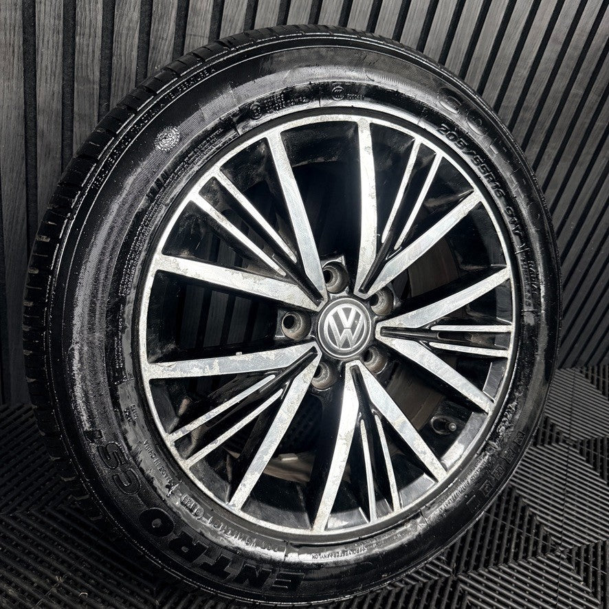 1X 16'' Genuine VW Golf MK7.5 MK7 Linas Alloy Wheel Tyre Gt Single 5G0601025CD