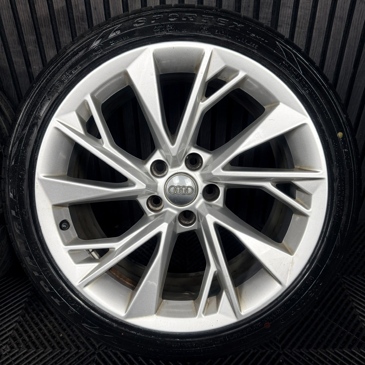 18" Audi A5 Silver Multispoke Alloy Wheels Alloys Tyres 8W0601025FM Genuine
