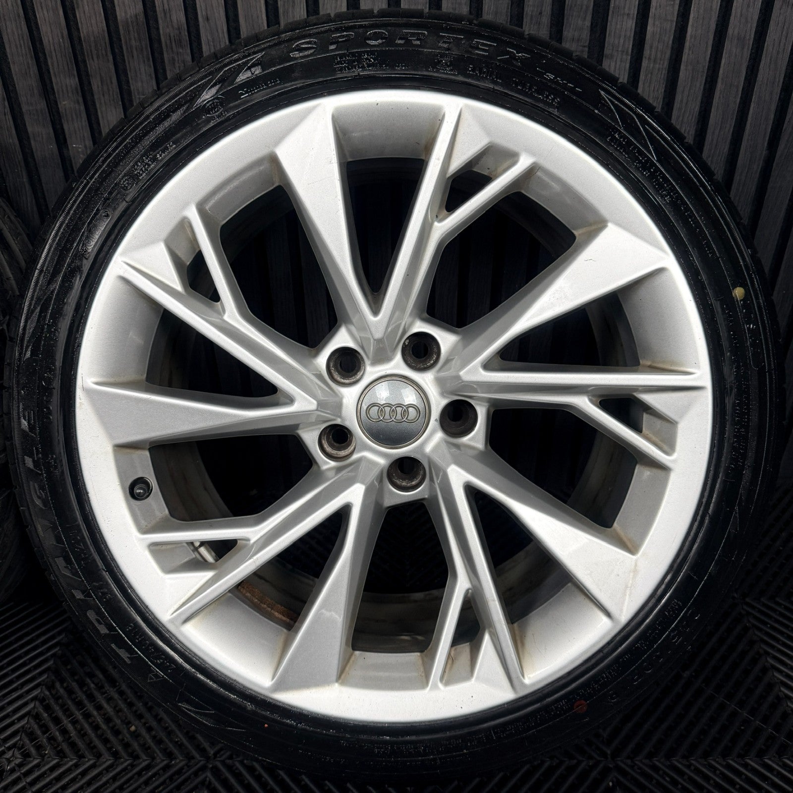 18" Audi A5 Silver Multispoke Alloy Wheels Alloys Tyres 8W0601025FM Genuine