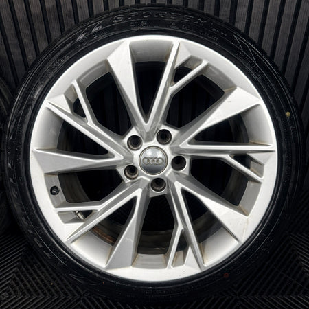 18" Audi A5 Silver Multispoke Alloy Wheels Alloys Tyres 8W0601025FM Genuine