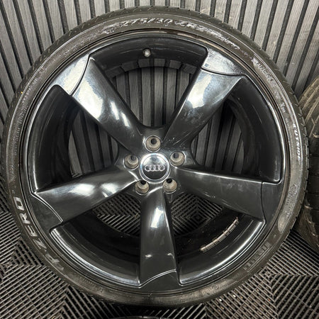 21" GENUINE AUDI A7 S LINE S7 ROTOR BLACK EDITION ALLOY WHEELS TYRES 4H0601025BA