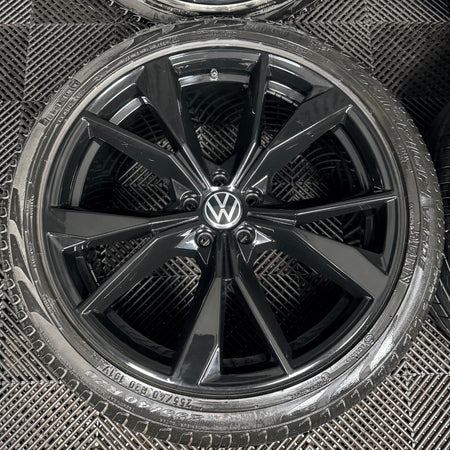 20'' VW Tiguan R Line Misano Black Alloy Wheels Tyres Alloys 5NA601025AH Genuine