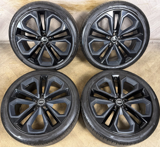 21'' GENUINE AUDI SQ5 Q5 S LINE BLACK ALLOY WHEELS HANKOOK TYRES 80A601025AS