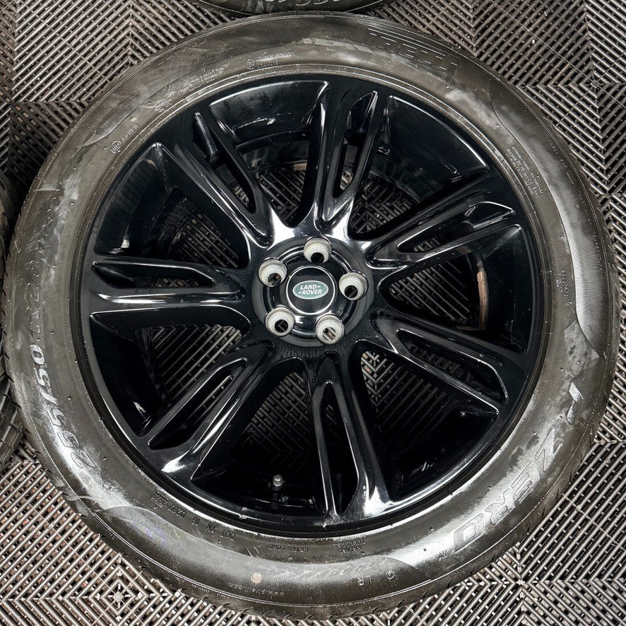 20'' Range Rover Velar 7014 Black Land Alloy Wheels Tyres J8A2-1007-FA Genuine