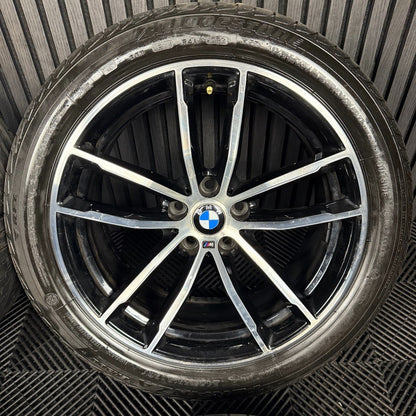 18" GENUINE BMW 5 SERIES 4 662 BLACK M SPORT G30 G31 ALLOY WHEELS TYRES ALLOYS