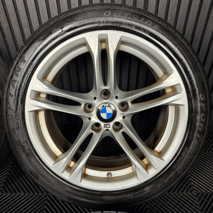 18'' GENUINE BMW 5 SERIES 613 SILVER M SPORT F10 F11 ALLOY WHEELS TYRES ALLOYS