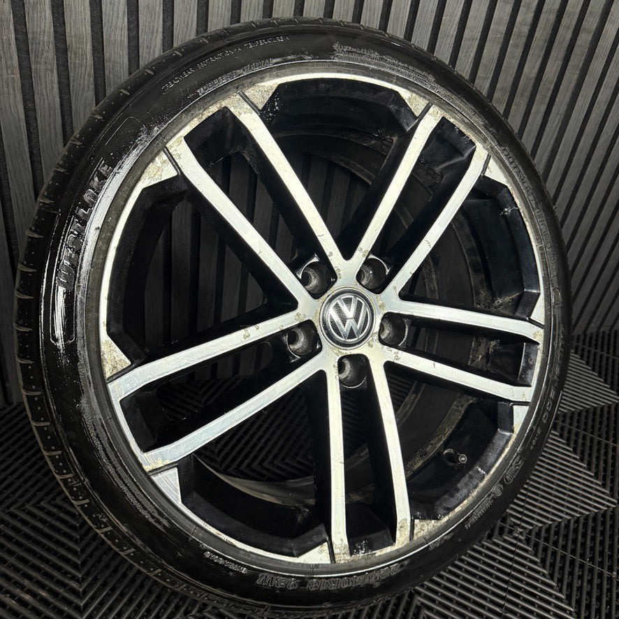 1X 18'' GENUINE VW GOLF GTD NOGARO GT GTI MK7 ALLOY WHEEL TYRE 5G0601025AQ