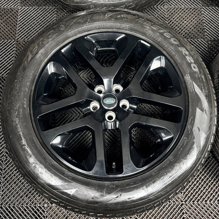 20'' Land Rover Defender Black 5095 Alloy Wheels Tyres Alloys L8BM-CA Genuine