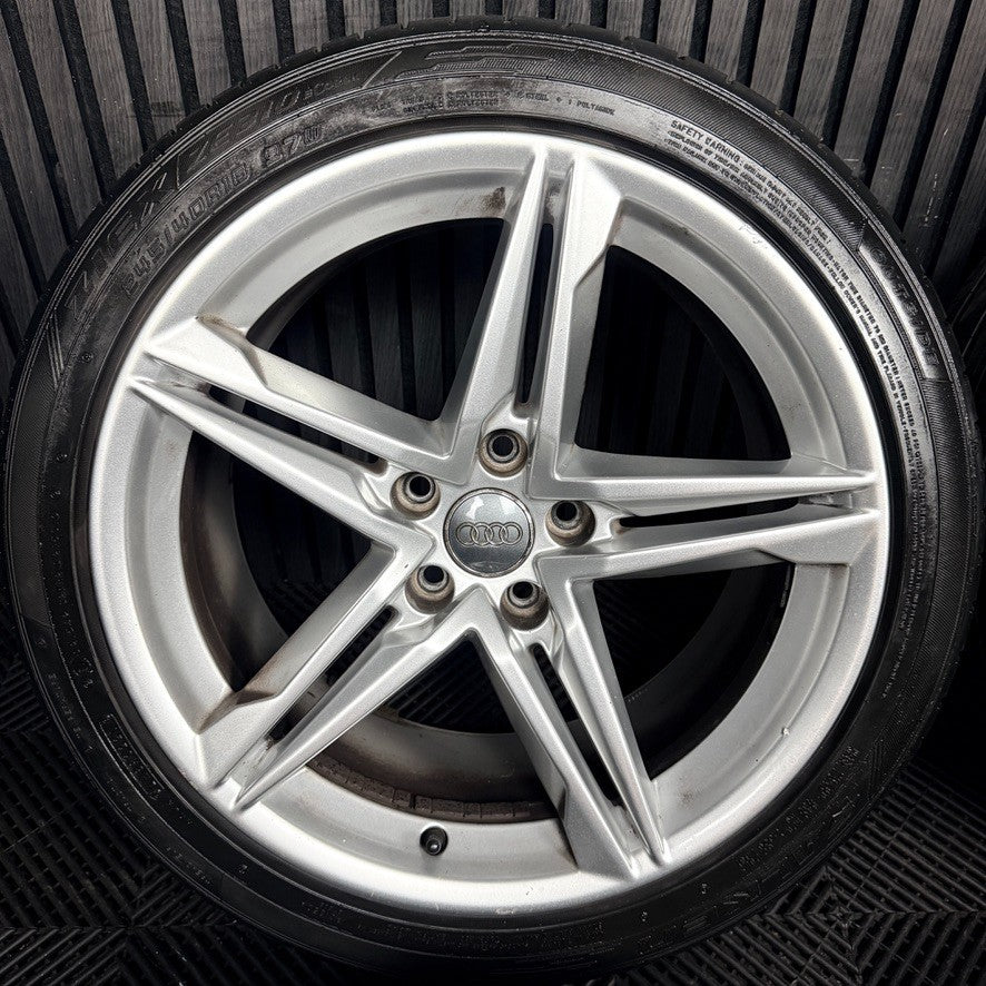 18" Audi A5 S Line Silver Star Spoke Wheels Alloys Tyres 8W0601025DE Genuine