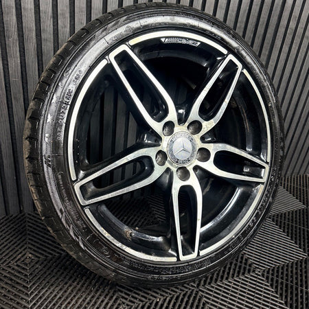 1X 18'' Mercedes AMG A Class CLA Black W176 Alloy Wheel Tyre A1764010700 Genuine