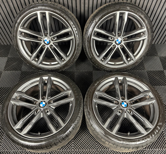 19" GENUINE BMW 3 SERIES 704 GREY M SPORT F30 F31 F32 E90 E92 ALLOY WHEELS TYRES
