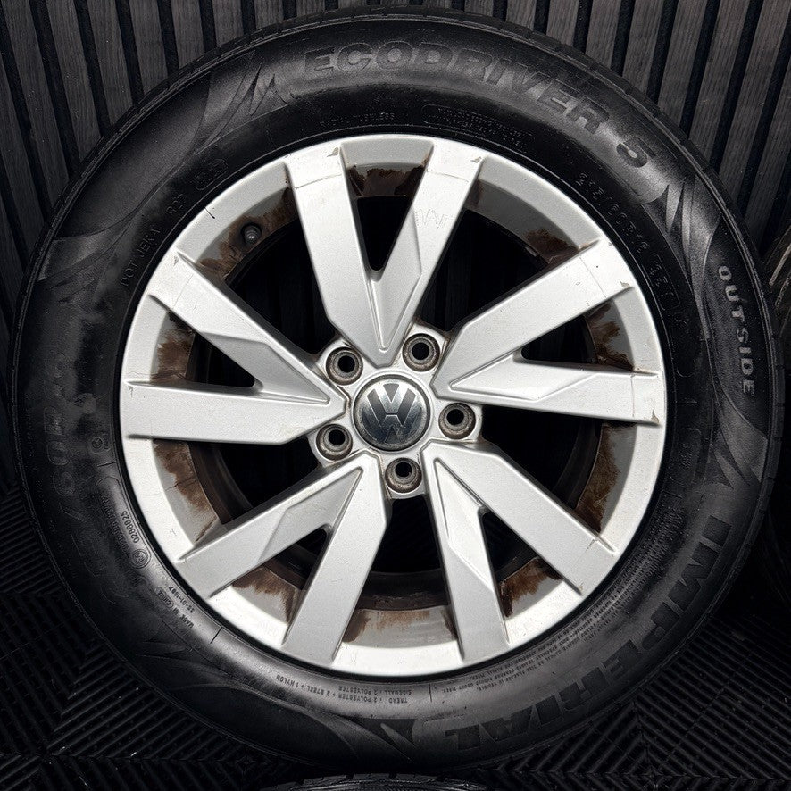16'' VW Passat B8 Aragon Silver Alloys Wheels Tyres 3G0601025A Genuine