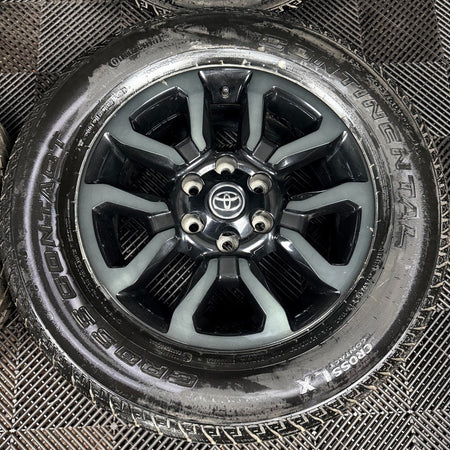 18'' Toyota Hilux Invincible X Grey Black Wheels Tyres Alloys 42611YP100 Genuine