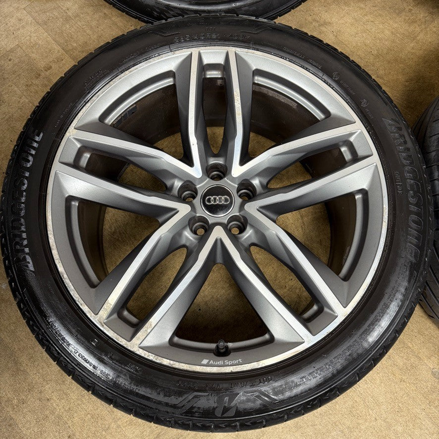 21'' GENUINE AUDI Q7 S LINE RS GREY DC ALLOY WHEELS ALLOYS TYRES 4M0601025S