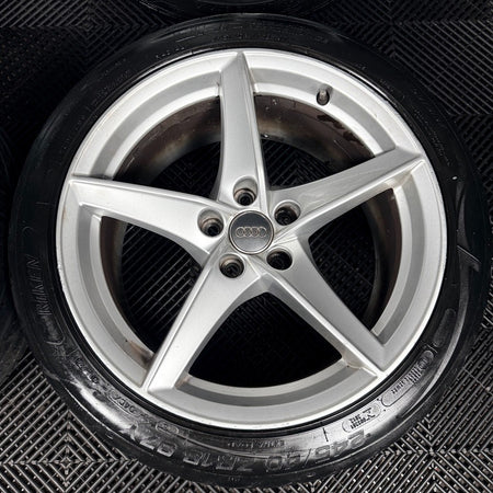 18" Audi A5 S Line Silver 5 Spoke Wheels Alloys Tyres 8W0601025BG Genuine