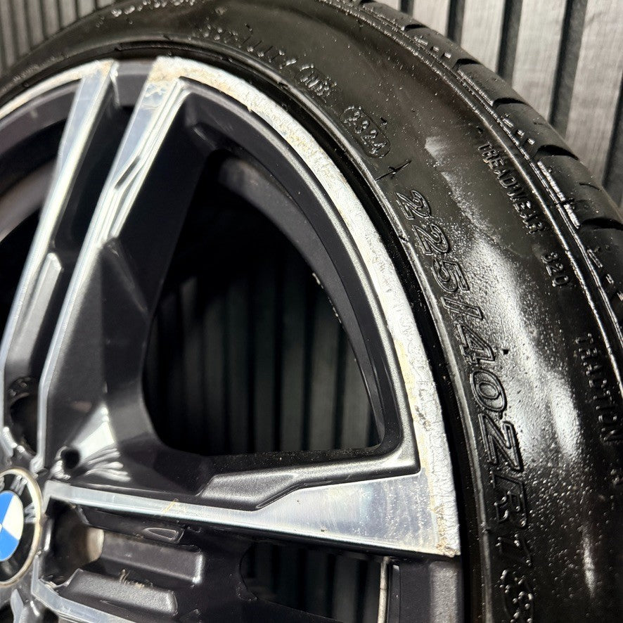18'' BMW 1 Series 819 Grey M Sport 2 F40 F44 Alloy Wheels Tyres 8092352 Genuine