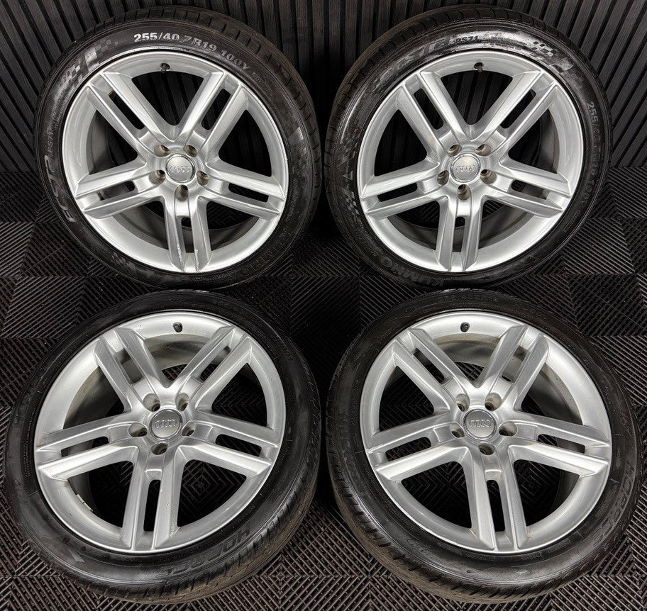 19'' GENUINE AUDI A6 C7 S LINE SILVER ALLOYS WHEELS TYRES 4G0601025BQ 5X112