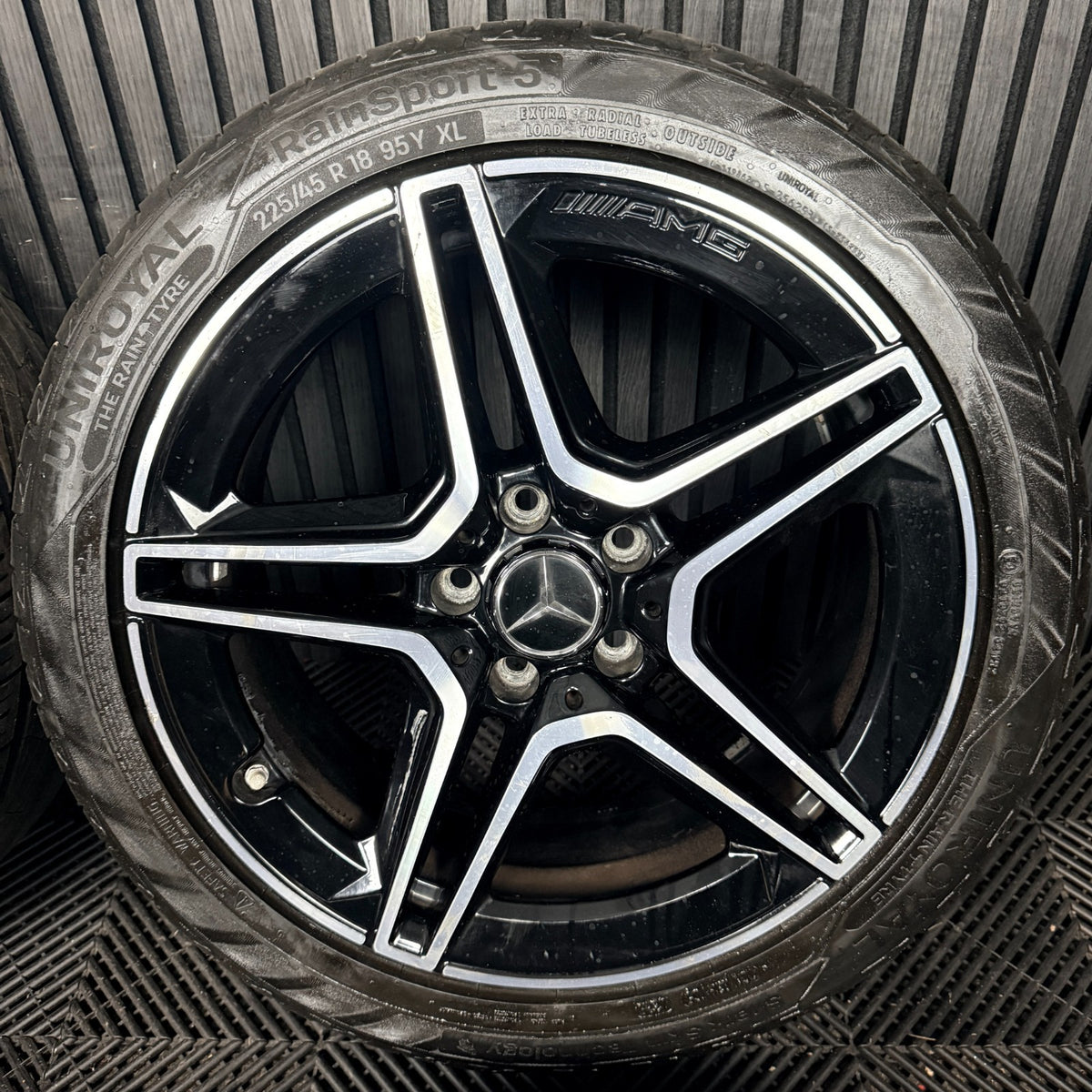 18'' Mercedes Amg A Class Cla B Black DC Alloy Wheels Tyres Alloys W177 Genuine