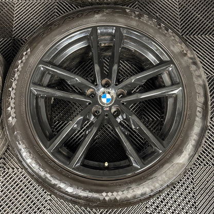19'' GENUINE BMW X3 X4 G01 G02 698 BLACK M SPORT WHEELS TYRES ALLOYS 8010267