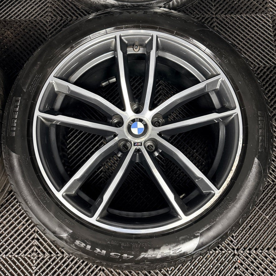 18" Bmw 5 Series 4 662 Grey Dc M Sport G30 G31 Alloy Wheel Tyres 7855081 Genuine