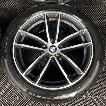 18" Bmw 5 Series 4 662 Grey Dc M Sport G30 G31 Alloy Wheel Tyres 7855081 Genuine