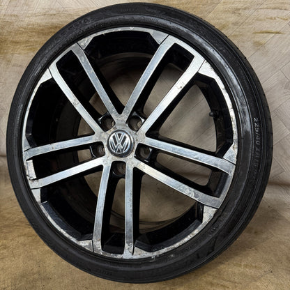 1X 18'' GENUINE VW GOLF GTD NOGARO GT GTI MK7 ALLOY WHEEL TYRE 5G0601025AQ