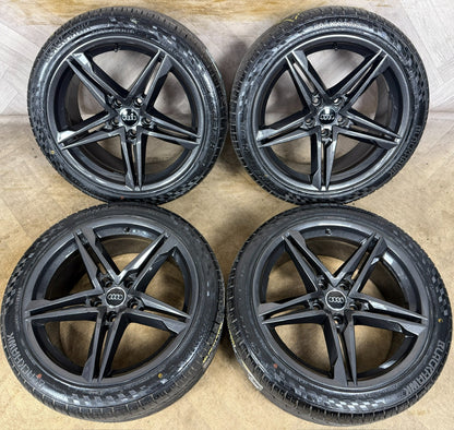 18" GENUINE AUDI A5 S LINE GREY STAR ALLOY WHEELS ALLOYS TYRES 8W0601025DE