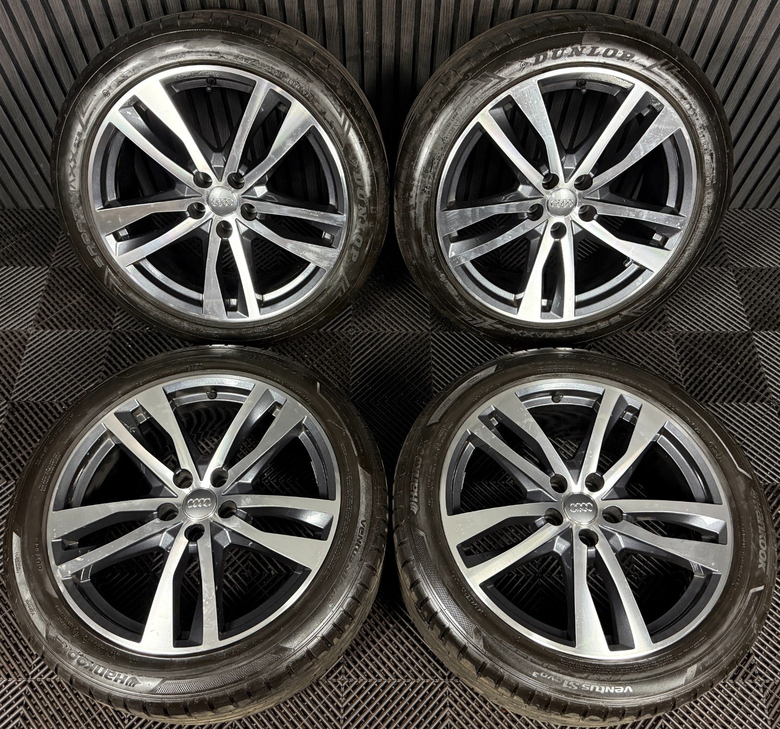 19'' GENUINE AUDI A6 C8 S LINE 5 DOUBLE SPOKE ALLOY WHEELS TYRES 4K0601025H