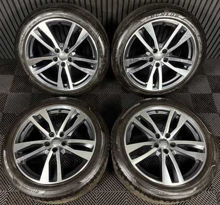 19'' GENUINE AUDI A6 C8 S LINE 5 DOUBLE SPOKE ALLOY WHEELS TYRES 4K0601025H